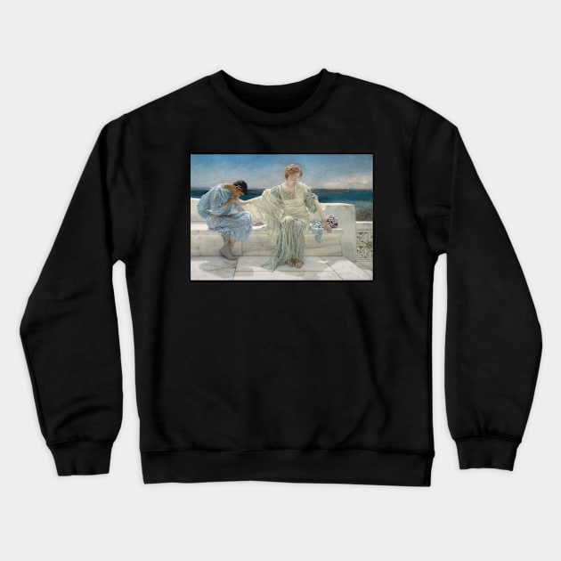 Lawrence Alma-Tadema - Ask Me No More Crewneck Sweatshirt by faewildlingart